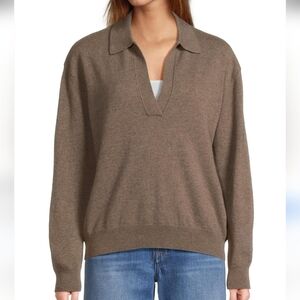 R,Label,SizeM,Women's Brown Cashmere/Wool Sweater